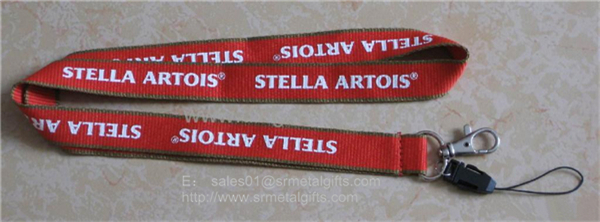 Dye coloured neck ribbon strap lanyard with dye colored plastic release buckle,