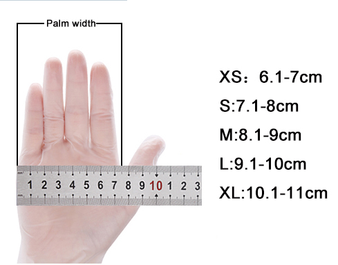 Custom Pvc Disposable Gloves Food Grade Transparent Good Elasticity Thin Thickness