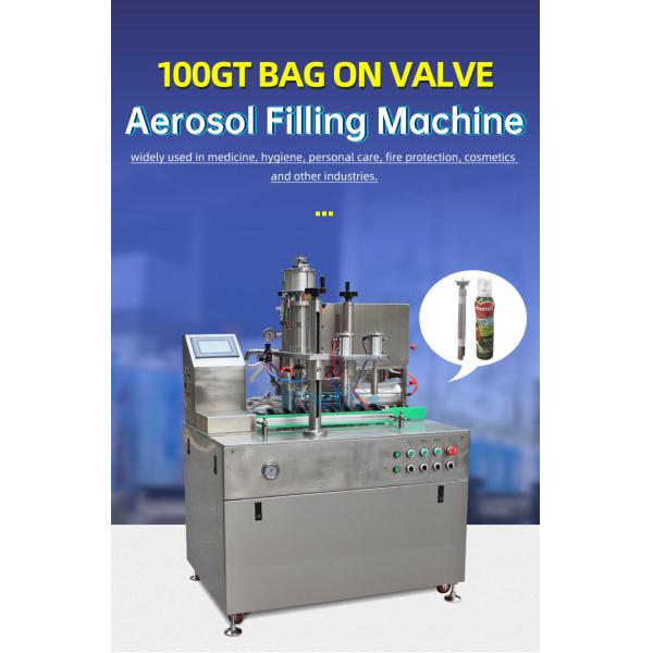 Packaging Type Semi Automatic BOV Bag on Valve Aerosol Filling Machine with High Filling Speed High Speed and Durable
