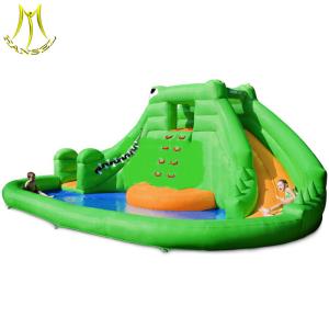 China Hansel outdoor games water slide giant inflatable with pool for amusement park on sale