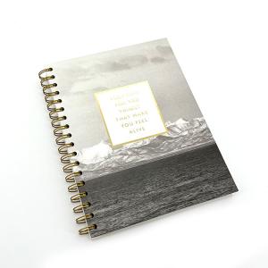 Best A4 Spiral Notebook Printing With Lined Pages Gold Foiled Logo wholesale