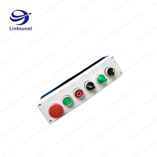 Cheap Two Holes Custom Wiring Harness Processing Plastic Push Button Control Box for sale