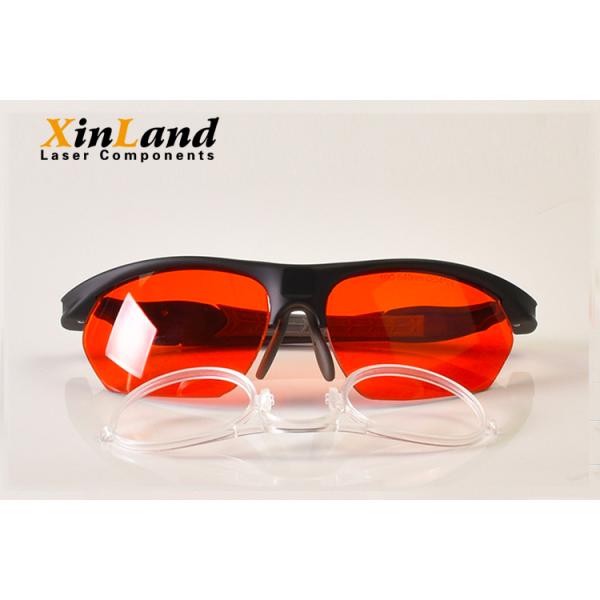 High Density 190~540nm OD 4+ 5mm Laser Eye Protection Safety Glasses for UV and Green Lasers with Case