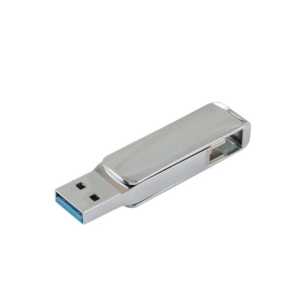 Silver Metal Type C Pendrive With Shiny Compliance With American Certification