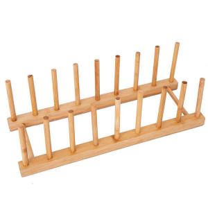 Best Freestanding Bamboo Dish Rack , Bamboo Drying Rack 12.5x5x3.7 Inch wholesale