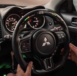 China Mistubishi Series Customized Design Steering Wheel With Black Grip on sale