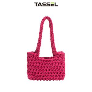 China Designed Beauty Hand Knitted Bag Pink Shoulder Bag For Gift Package on sale