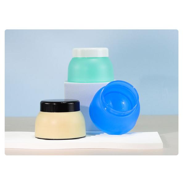 Empty PP Cosmetic Jars Transparent Wide Mouth Plastic Container With Lid