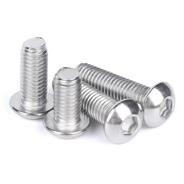SS304 Stainless Steel Hex Socket Button Head Screw A2-70 Pan Head Socket Bolt