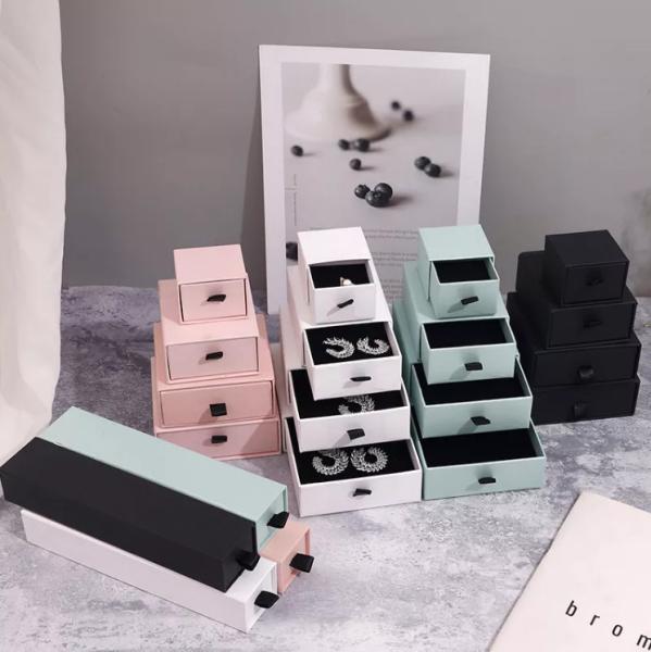 Cheap ODM Jewelry Packaging Box Compostable Printed Paper Jewelry Box ISO9001 for sale