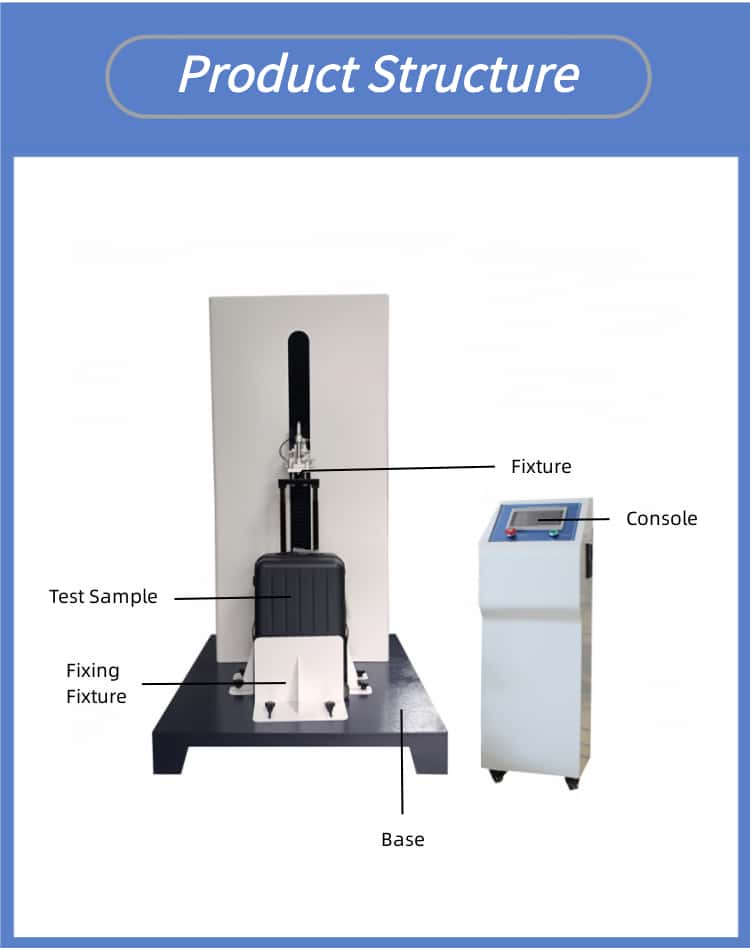 Automated Luggage Telescopic Handle Smoothness Testing Machine Telescopic Handle Durability & Deformation Testing Machine