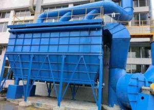 Blue Color Dust Collector Machine / Bag Type Dust Collector PPS Bag Material