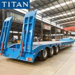 TITAN 3 axles drop deck lowbed 60 Tons low bed/loader semi trailer for sale
