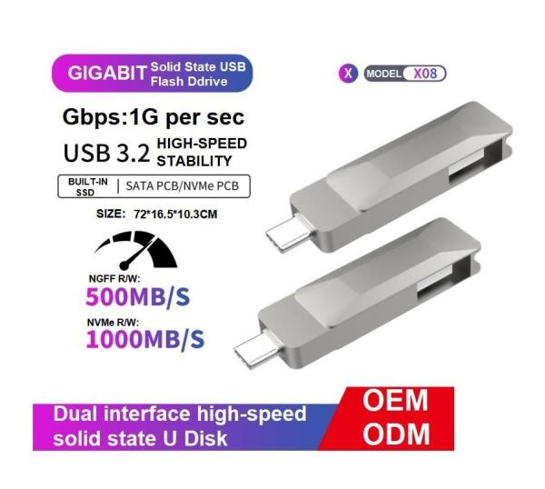 Cheap Bulk X07 Portable USB C Flash Drive 1tb Memory Stick Support PC Smart TV for sale