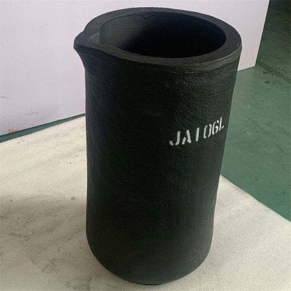 Corrosion Resistant Metal Melting Crucible Silicon Carbide Graphite With Pouring Nozzle