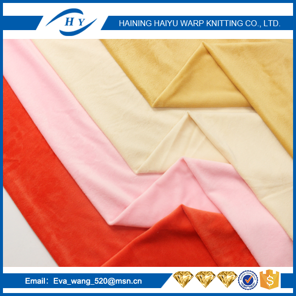 100% polyester plush fabric velboa fabric india knitted short pile plush fabric