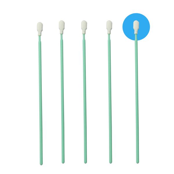 TX761 Lint Free Green Stick Optical Cleaning Polyester Swab ESD Cleanroom Swab