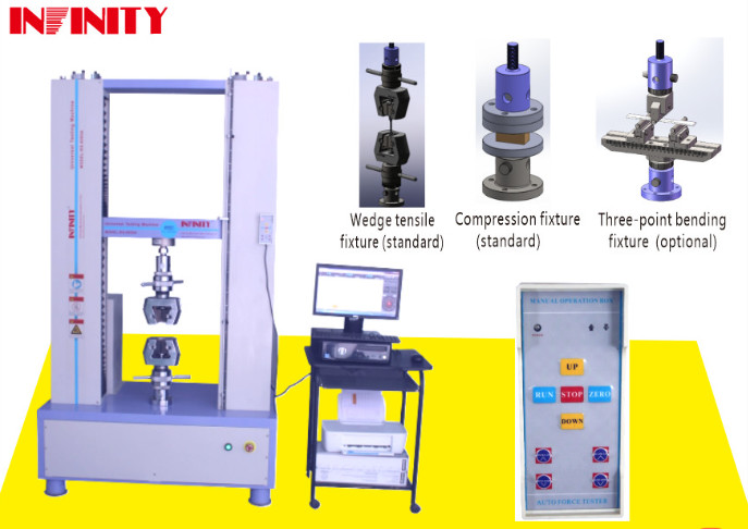Servo Controlled Universal Tensile Testing Machine For Food Compression Load Resolution 1/500