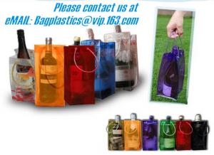 Best PVC Ice Bag, Wine Beer Gift Bags, Wine Bag, Drink Ice Bags, Portable Wine Bags Gel Ice Pack PVC Wine Cooler Bag With Han wholesale