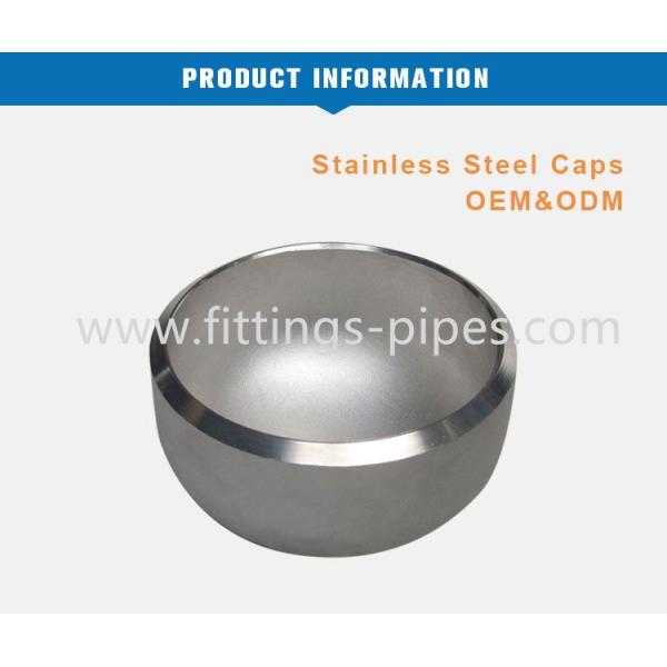 Astm A234 Stainless Buttweld Caps , SS End Cap API CE Certificate