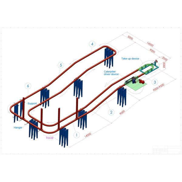 Hanging Conveyor Transmission Roller Chain For Jeans Laundry Garment Factory
