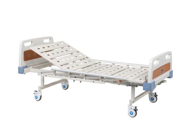 Cheap White Blue Variable Height Hospital Bed , Hospital Nursing Bed With 2 Cranks  for sale