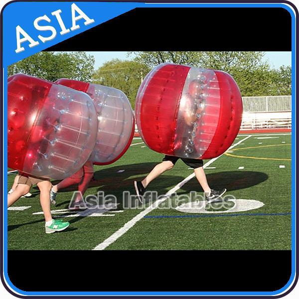 Cheap 100% PVC Inflatable Bumper Ball ,  Half Red Bubble Soccer , Loopy Balls , Soccer Bubble Balls for sale