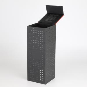 China Custom Wine Bottle Gift Box ODM PU Rigid Flip Single Cardboard Spirits Box Top Opening on sale