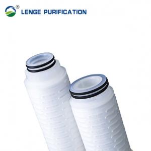 Best 222 Fin PFA Pleated Filter Cartridge With Perfluorinated Flat Gasket wholesale