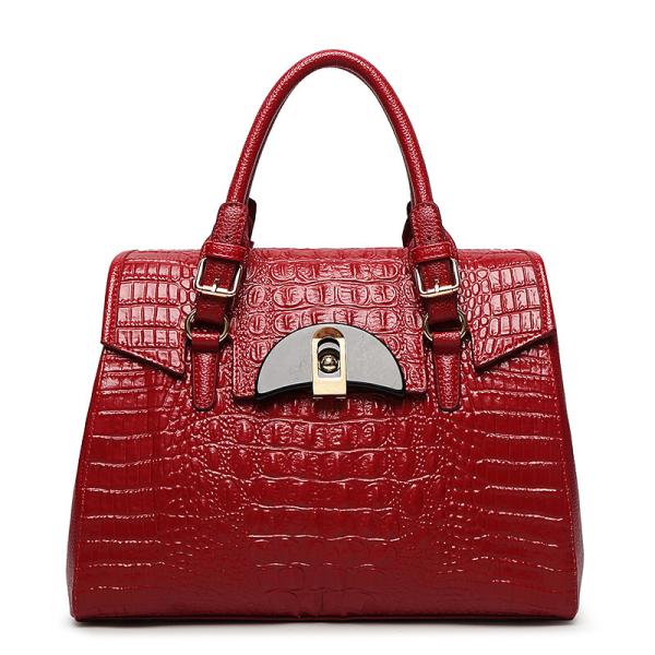 Cheap Wine Red 	Full Grain Leather Handbags for sale