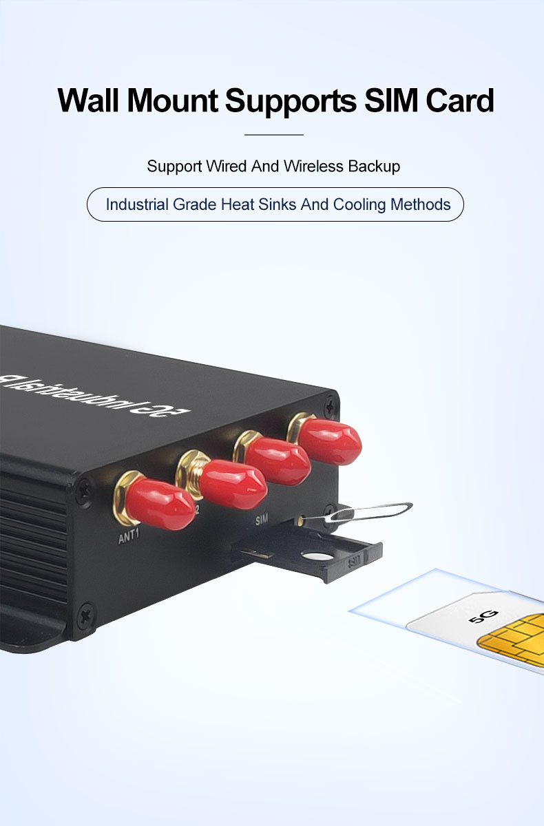 RoHS Black Network 5G Industrial Router 1000Mbps Remote Management