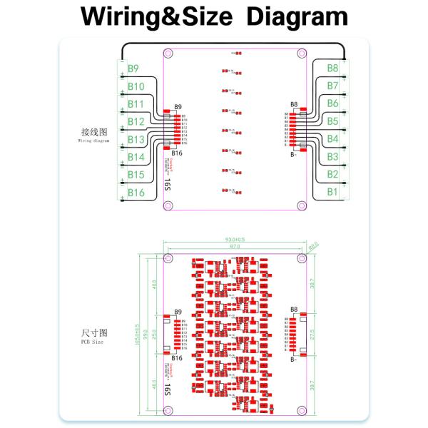ODM 1A Active Equalizer Lifepo4 LTO Lipo Li-Ion 16s Battery Pack Balancer