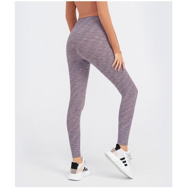 Yarn Dyed Weaving Women's Stretch Patterned Yoga Pants Nylon Polyester Spandex