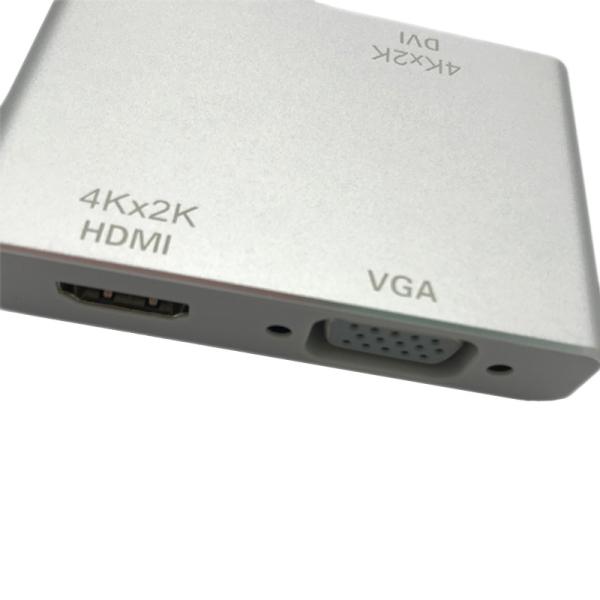 Cheap Type c to usb3.0 , hdtv ,  dvi , vga(24+5) adapter for mobile phone, computer and TV Multi-purpose converter for sale