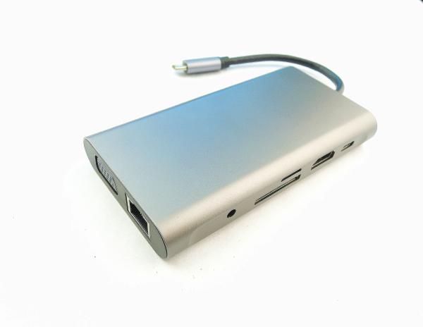 Cheap 10 In 1 4K HDMI RJ45 Ethernet Multi Port Thunderbolt Hub for sale