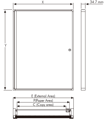 Silver Landscape 8.5mm ODM Lockable Sign Frames
