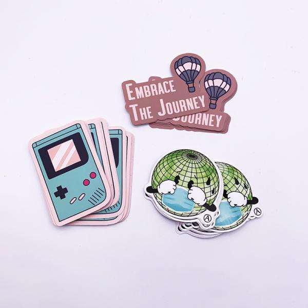 PVC VOID CMYK Custom Die Cut Labels , PMS Adhesive Logo Stickers Waterproof Vinyl