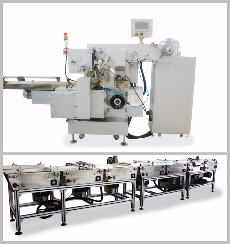 Fully Wrapped Winding Machine Automatic Flow Wrap Machine for Chocolate by PLC Control