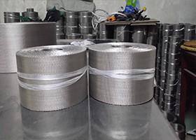 Best Silvery Flexible Aluminum Wire Mesh Belt For Plastic Extruder Industry wholesale