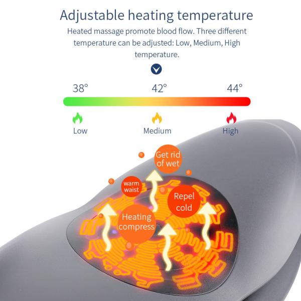 ROHS Air Compression Lumbar Back Massager Hot Compress Waist Therapy