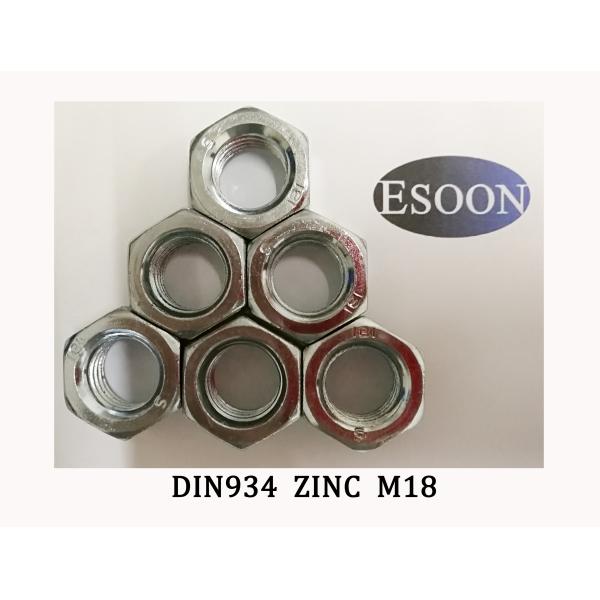 DIN934 Hexagon full nuts ISO4032 GB6170-86,M18 Size,Grade 4,ZINC Coating Surface