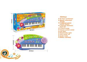 China Blue 32 Keys Electric Keyboard Children's Play Toys Piano Instrument 37 Synthesizer on sale