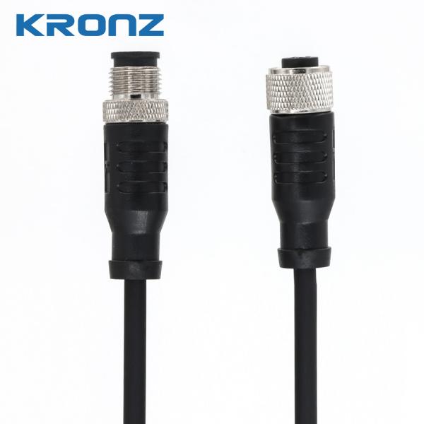 Cheap M12 Connector IP76 A Code Connector Pre-assembly 4 Pin Male Circular Connectors for sale