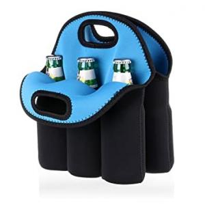 Best Carrier Neoprene Insulated Bottle Cooler Bag 6 Pack Bottle Can With Drink Holder wholesale