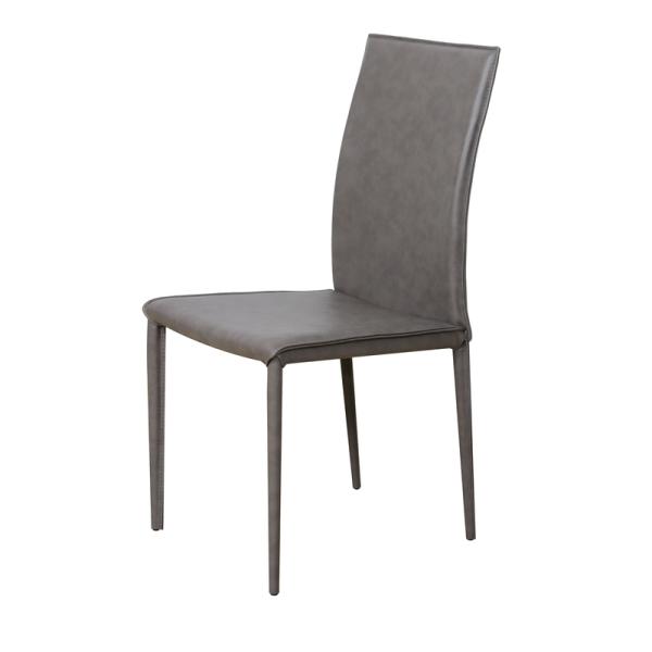 Contemporary Stylish Leather Dining Chairs Customized With Resilience