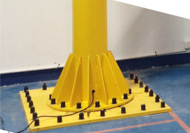 Slewing Arm Pillar Mounted Jib Crane , High Safety Post Mounted Jib Crane