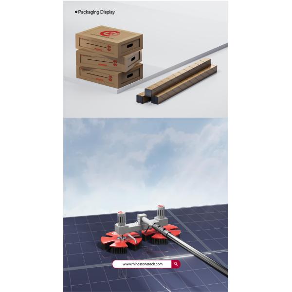 Outdoor Alloy Solar Panel Rotating Brush Solar Panel Cleaning Solutions Double Disc