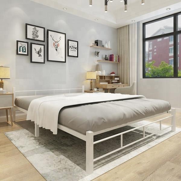 Cheap Modern Designs Metal Double Bed Easy Assemble Heavy Load Capacity for sale