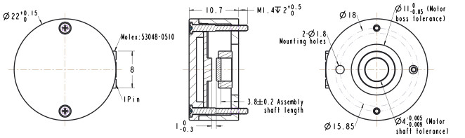 1024 Ppr Incremental Encoder 512 KHz ISL32179 Signal For intelligent equipment