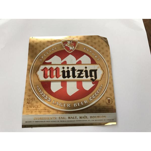 High end custom laser metallized paper for beer label/private label beer